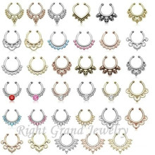 Best-Seller de haute qualité mélangé Designs anneaux de nez, Septum bijoux, anneaux de Septum